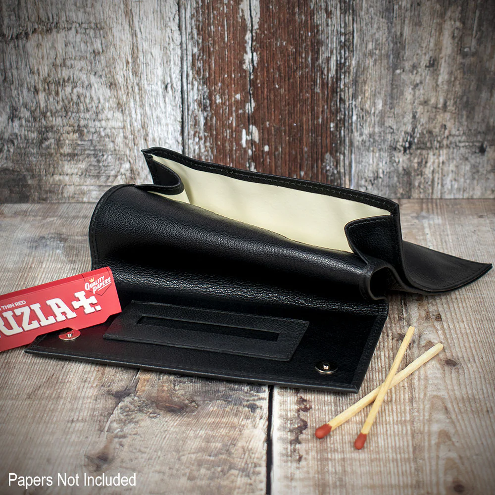 Sarome Leather Handrolling Pouch - Black PO27 - Image 4