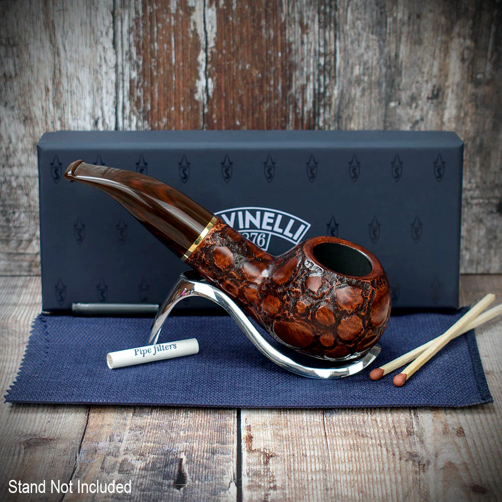 Savinelli Alligator Brown 6mm Briar Smoking Pipe - Shape 320 - Image 2