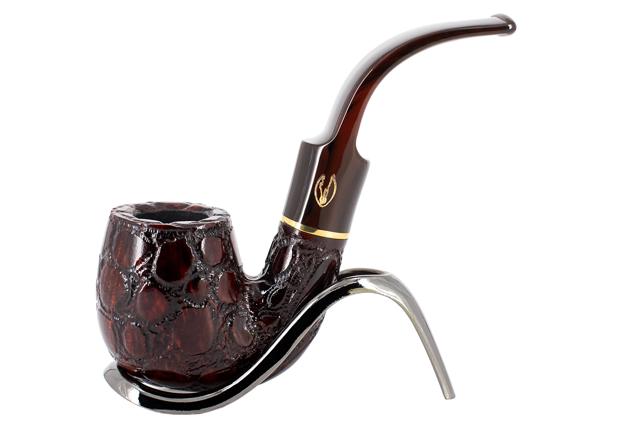 Savinelli Alligator Brown 6mm Briar Smoking Pipe - Shape 614