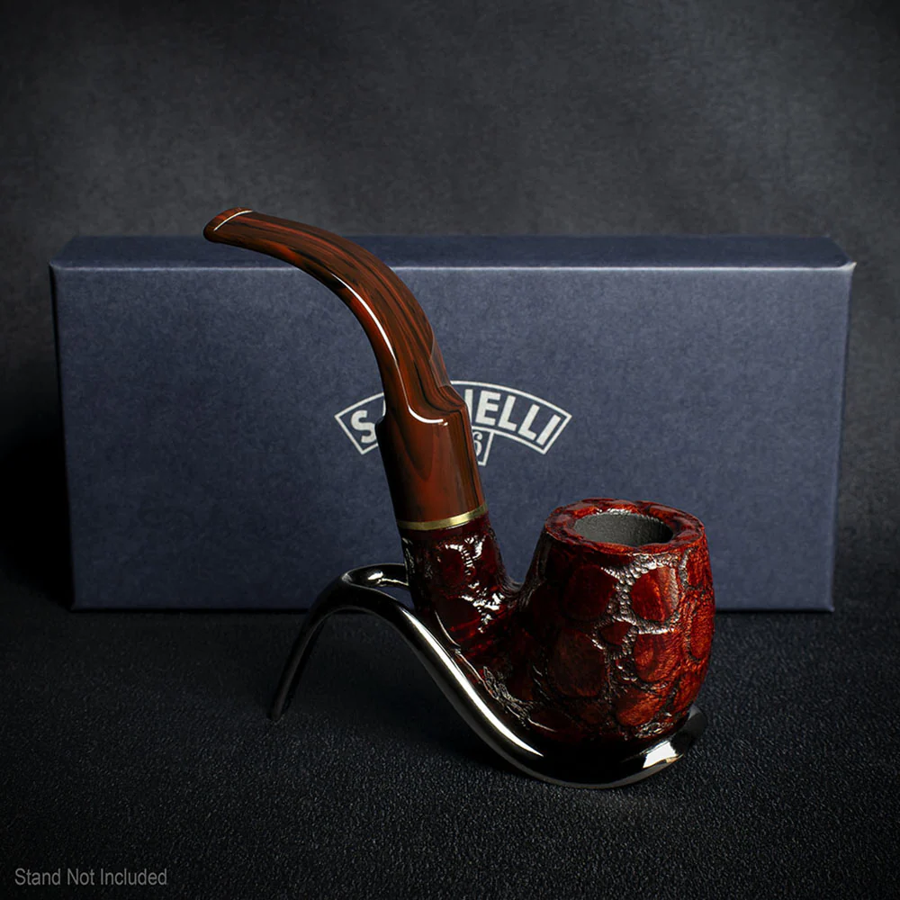 Savinelli Alligator Brown 6mm Briar Smoking Pipe - Shape 614 - Image 3