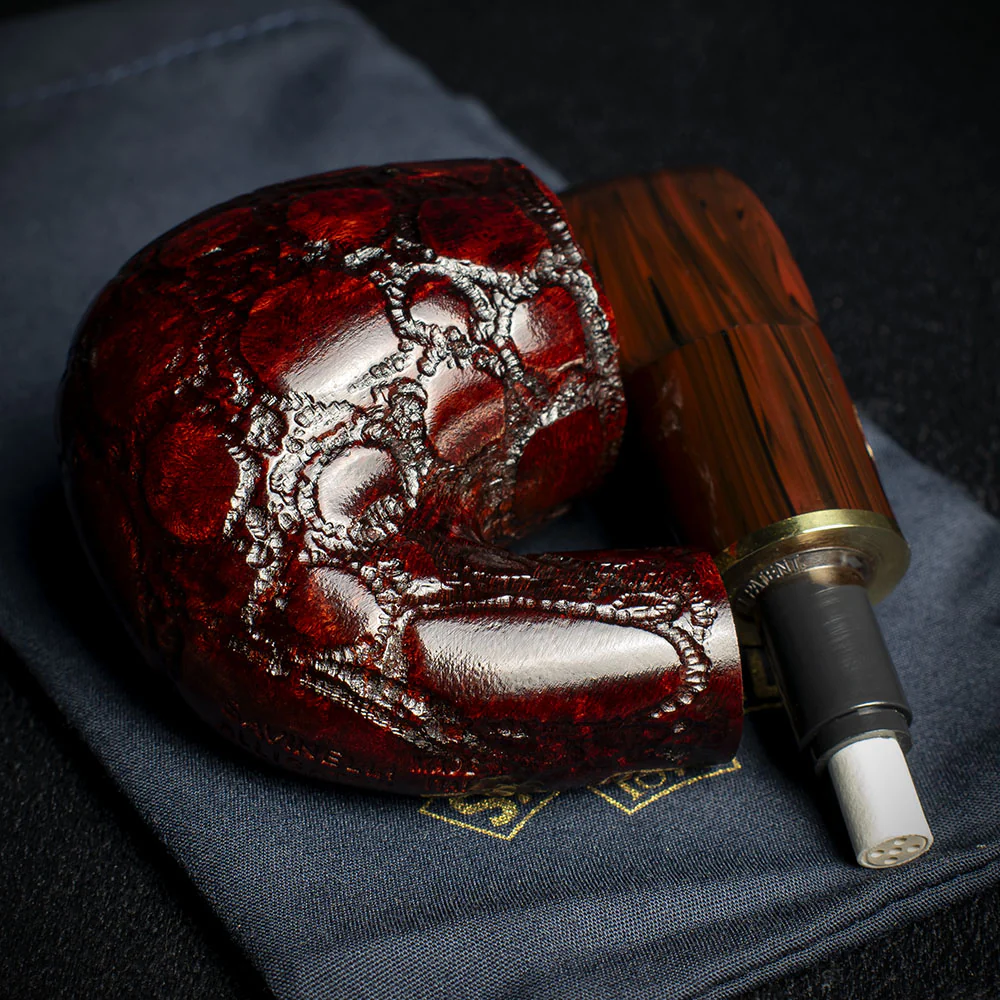 Savinelli Alligator Brown 6mm Briar Smoking Pipe - Shape 614 - Image 4