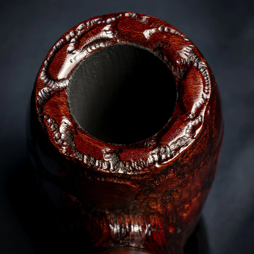 Savinelli Alligator Brown 6mm Briar Smoking Pipe - Shape 614 - Image 7