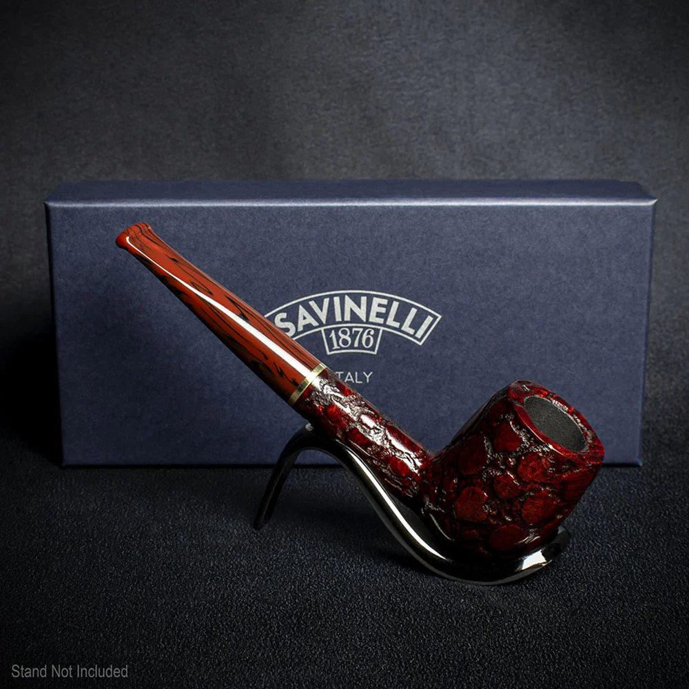 Savinelli Alligator Brown 6mm Briar Smoking Pipe - Shape 128 - Image 3
