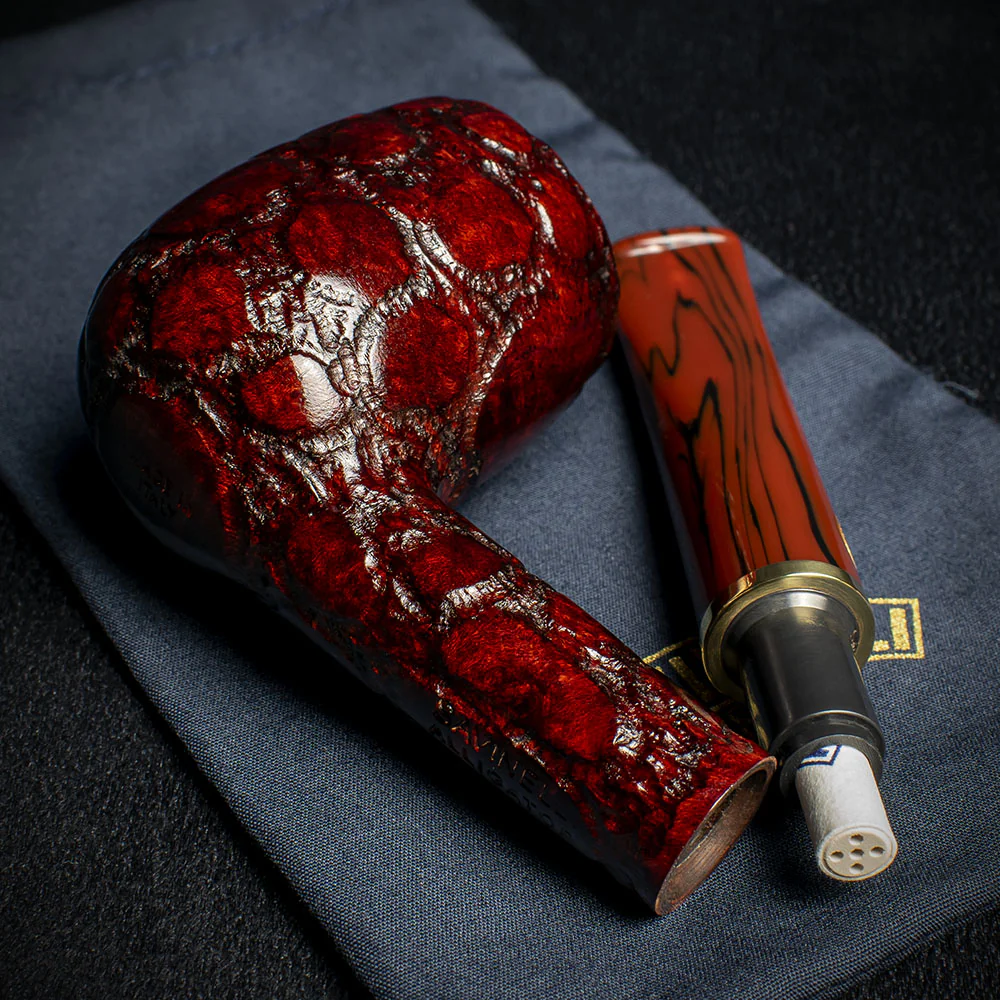 Savinelli Alligator Brown 6mm Briar Smoking Pipe - Shape 128 - Image 4