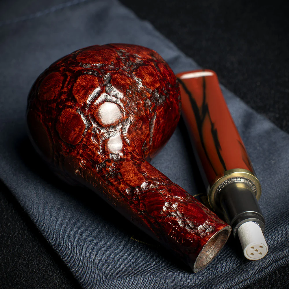 Savinelli Alligator Brown 6mm Briar Smoking Pipe - Shape 207 - Image 4