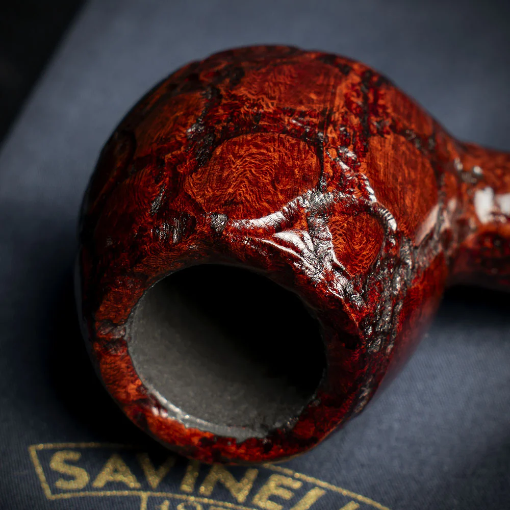 Savinelli Alligator Brown 6mm Briar Smoking Pipe - Shape 207 - Image 5