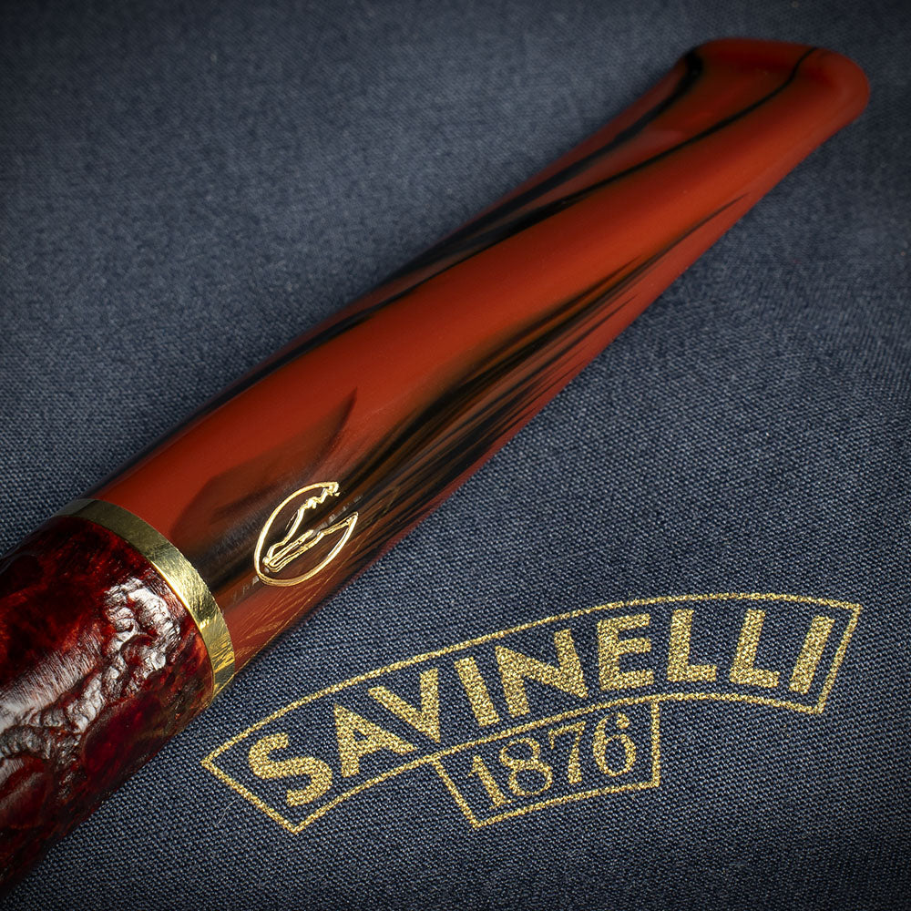 Savinelli Alligator Brown 6mm Briar Smoking Pipe - Shape 207 - Image 6