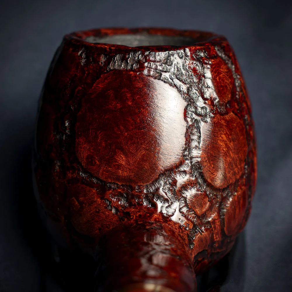 Savinelli Alligator Brown 6mm Briar Smoking Pipe - Shape 207 - Image 7