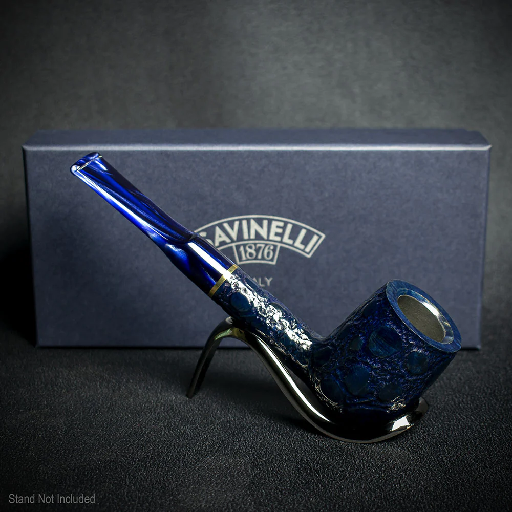 Savinelli Alligator Blue 6mm Briar Smoking Pipe - Shape 114 - Image 3