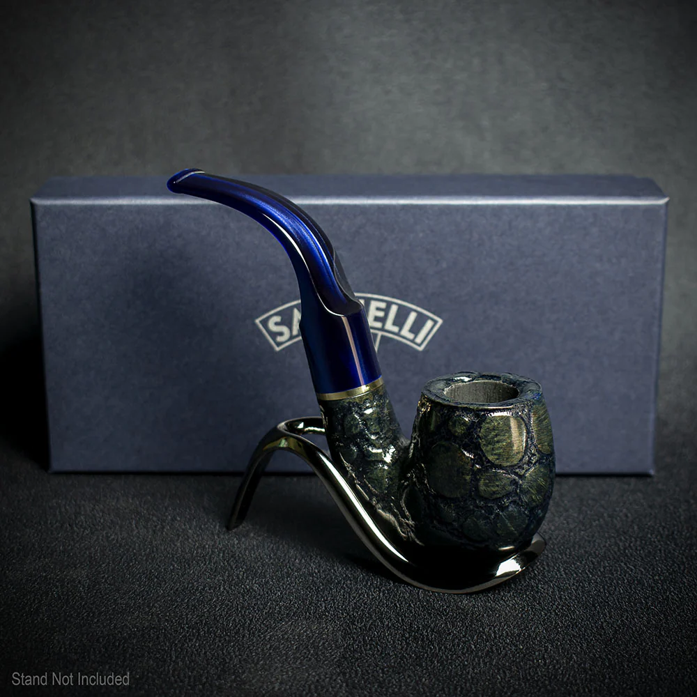 Savinelli Alligator Blue 6mm Briar Smoking Pipe - Shape 614 - Image 3