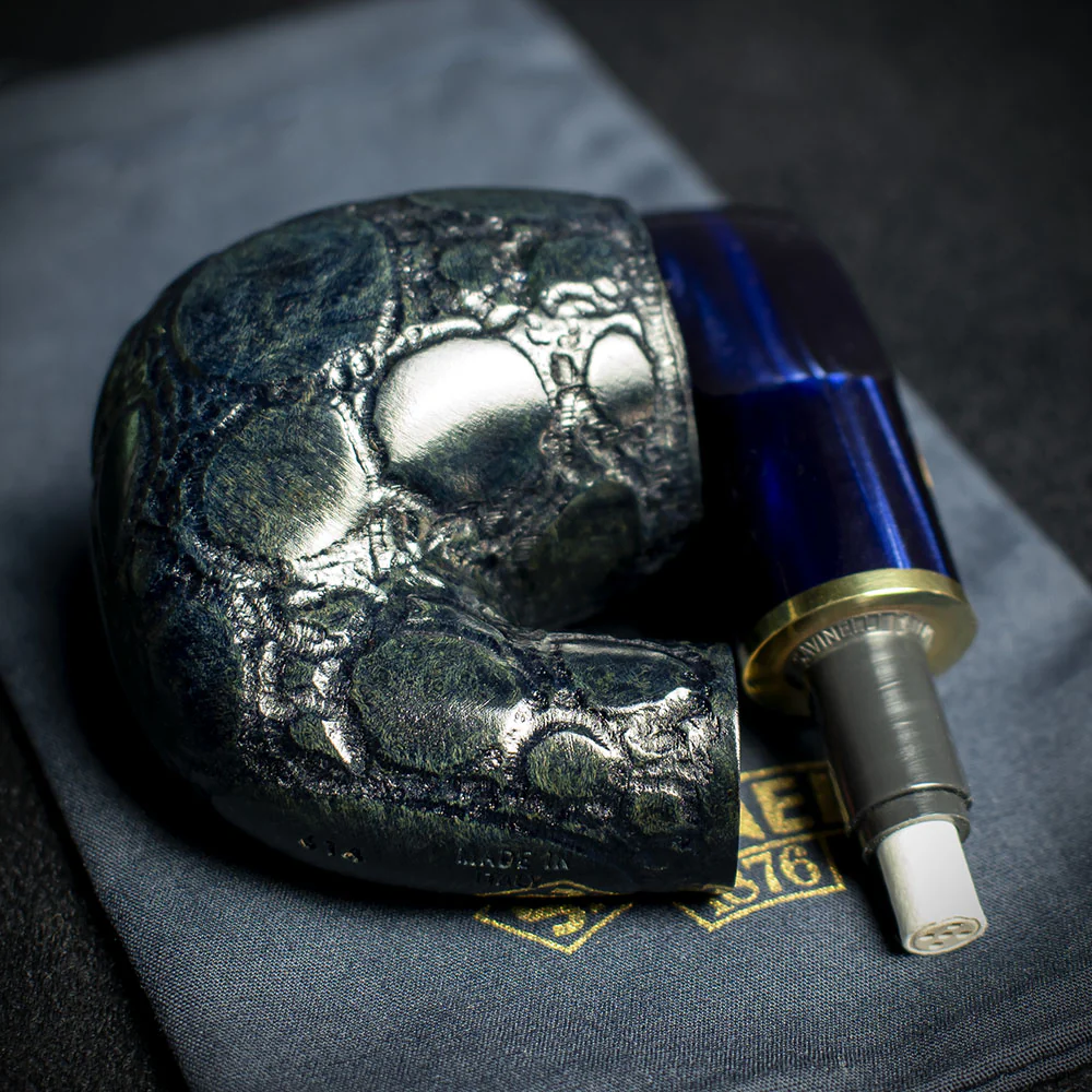 Savinelli Alligator Blue 6mm Briar Smoking Pipe - Shape 614 - Image 4