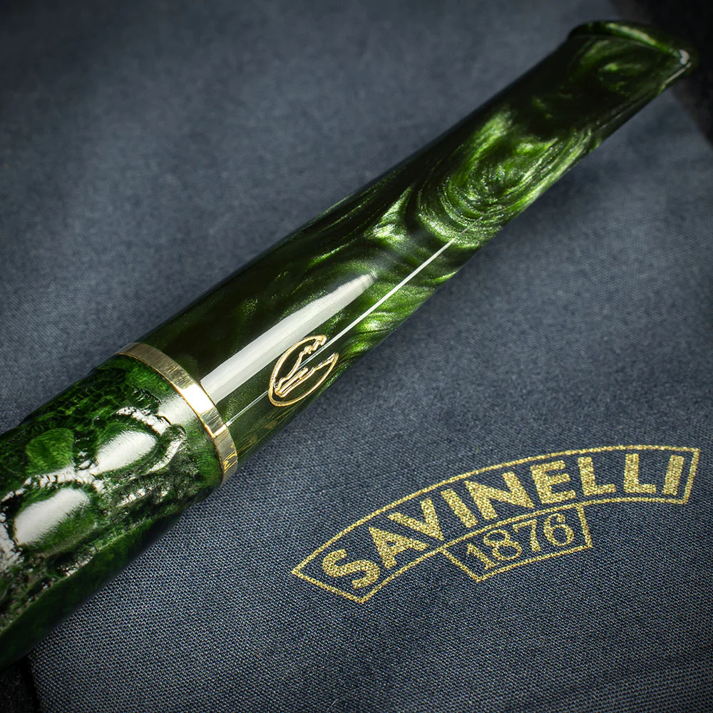 Savinelli Alligator Green 6mm Briar Smoking Pipe - Shape 111 - Image 6