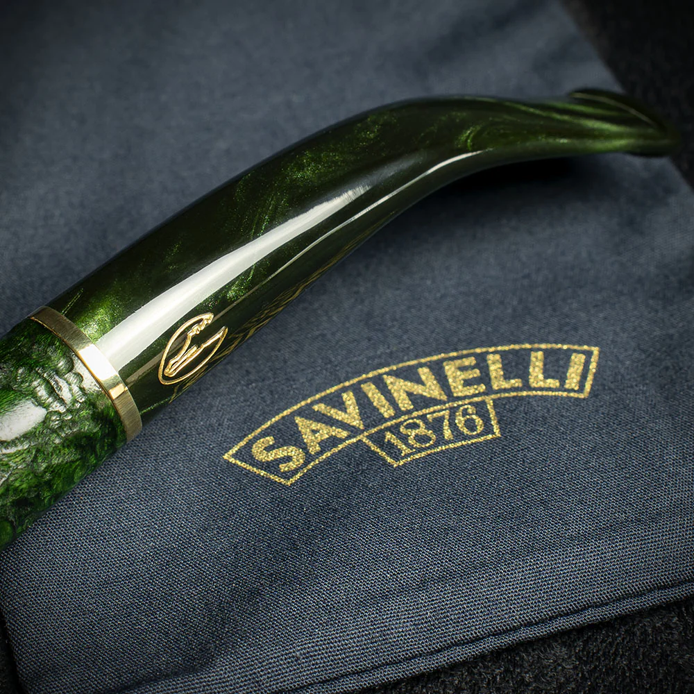 Savinelli Alligator Green 6mm Briar Smoking Pipe - Shape 606 - Image 6