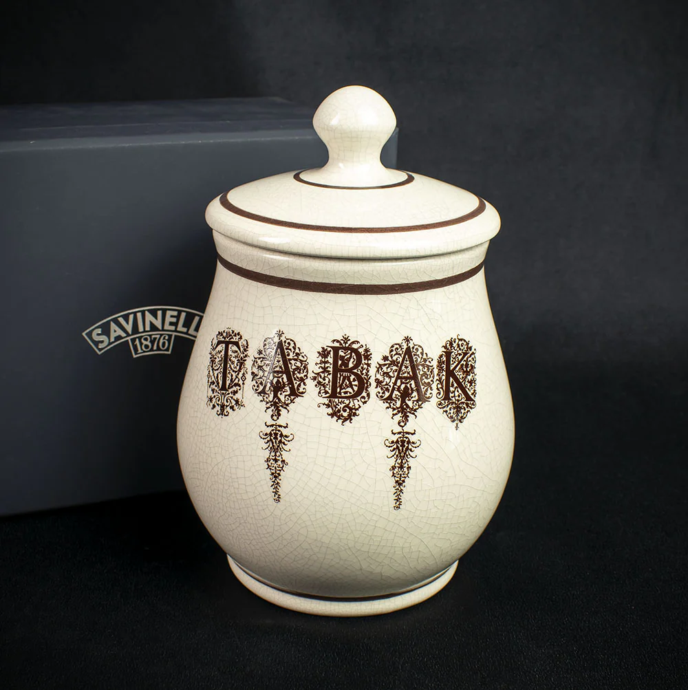 Savinelli Antico Ceramic Pipe Tobacco Jar - Tabak
