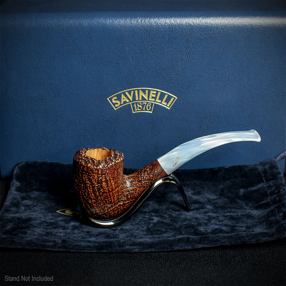 Savinelli Autograph (Limited Edition) Sandblast Brown Briar Pipe - 09 - Image 2