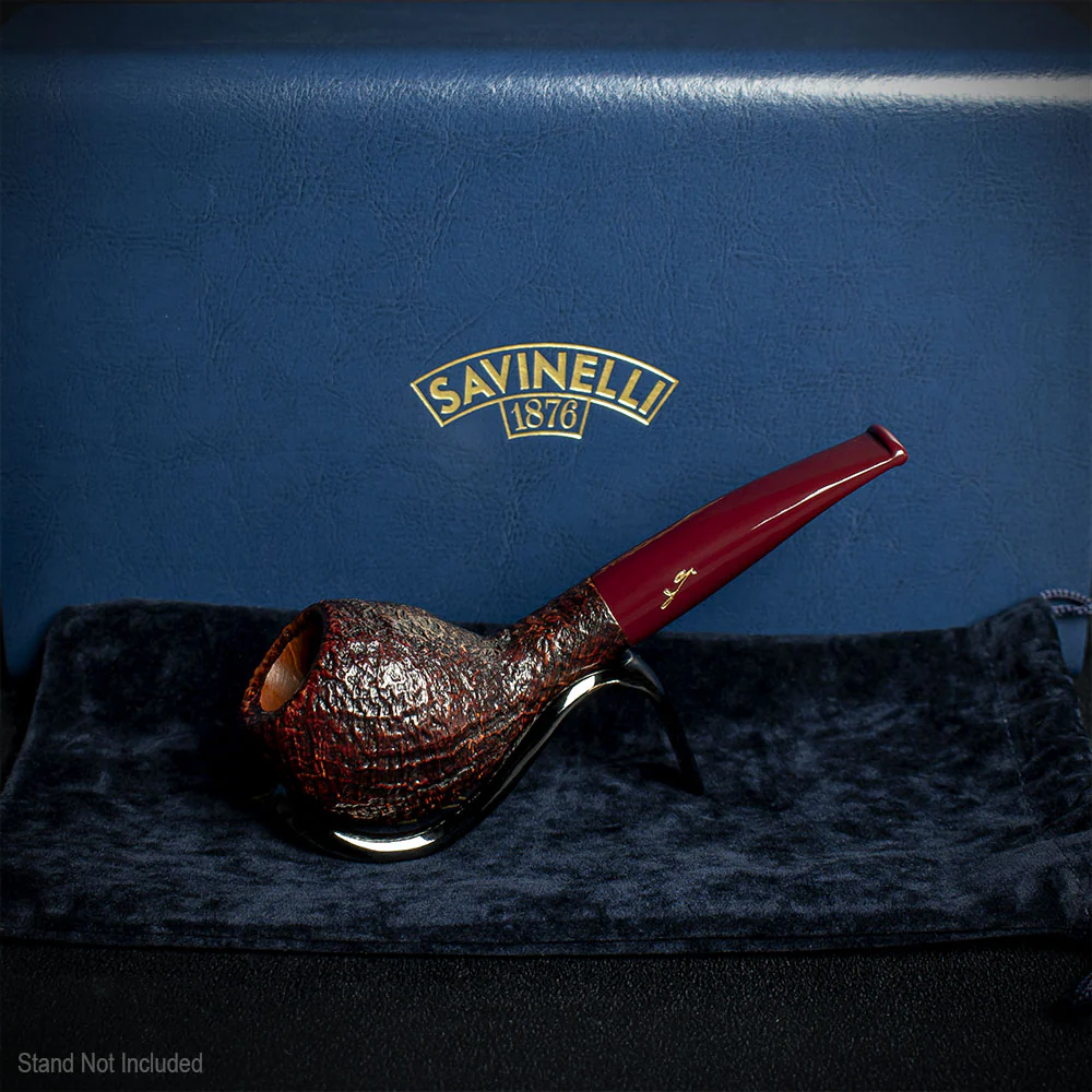 Savinelli Autograph (Limited Edition) Sandblasted Black Briar Pipe - 06 - Image 2