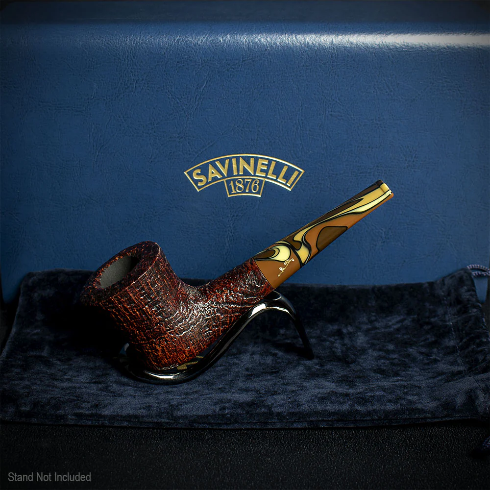 Savinelli Autograph (Limited Edition) Sandblasted Black Briar Pipe - 08 - Image 2