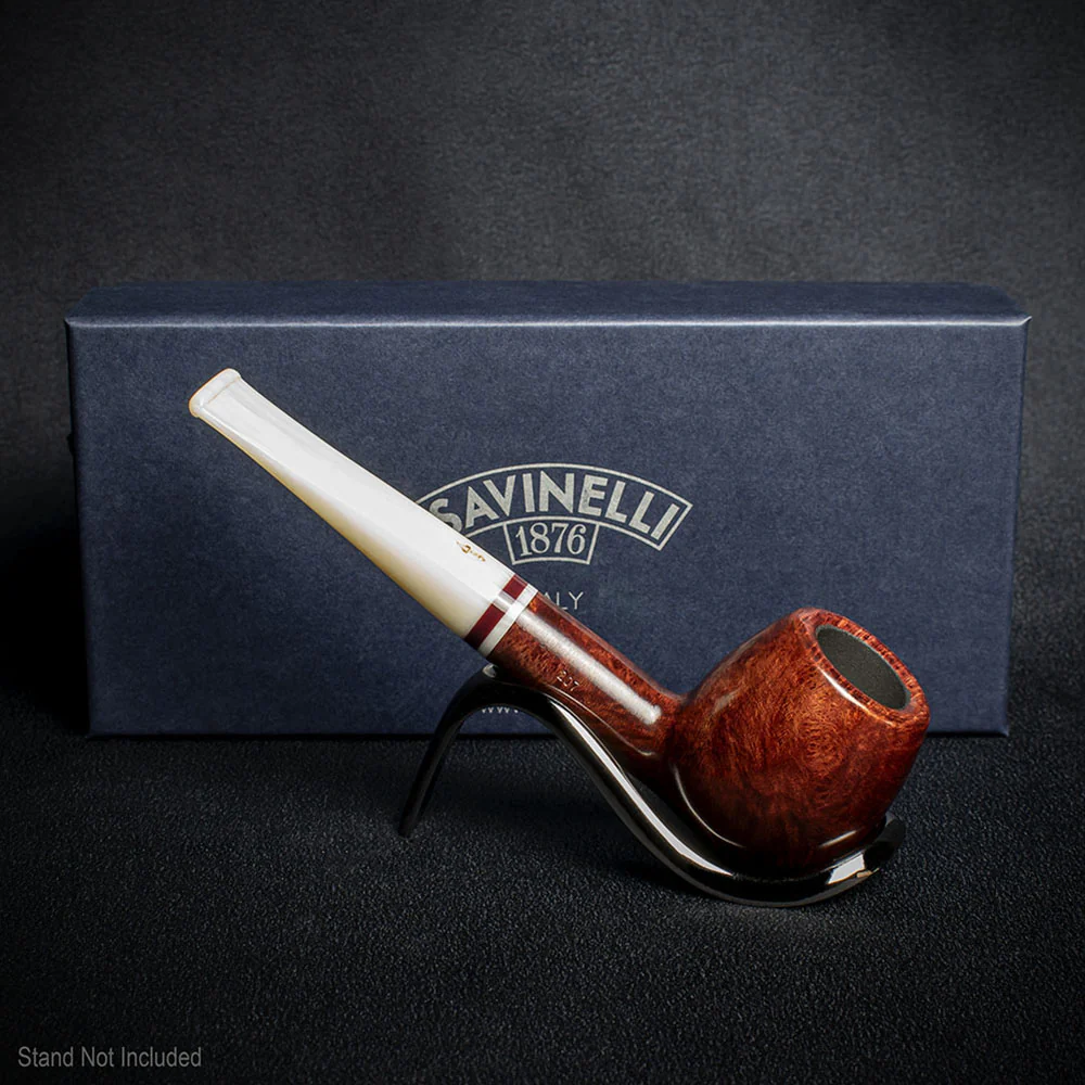 Savinelli Avorio Smooth Burgundy 207 - 6mm Briar Pipe - Image 3