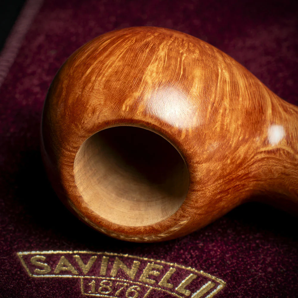 Savinelli Bacco Smooth Natural 321 - 6mm Briar Pipe - Image 5