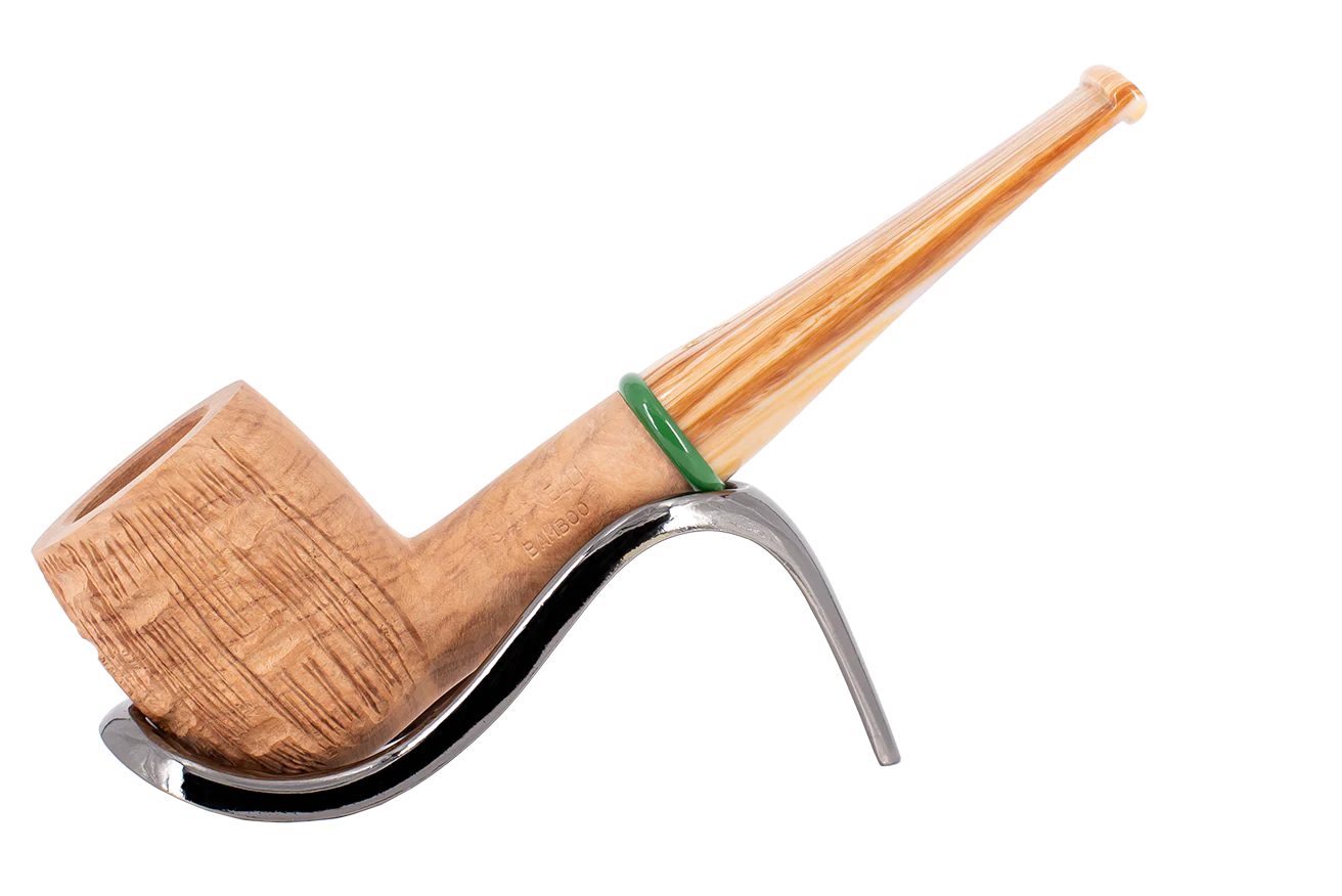 Savinelli Bamboo Rusticated Natural 106 - 6mm Briar Pipe