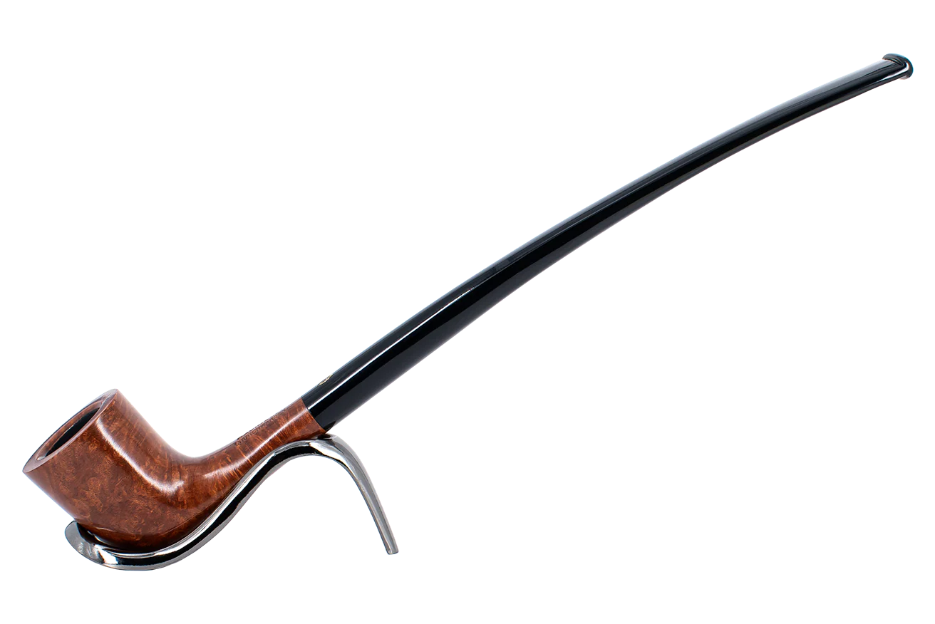 Savinelli Brown Smooth Churchwarden Briar Pipe - Shape 404
