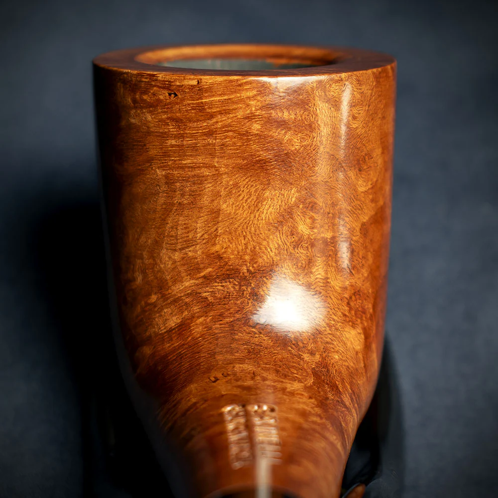 Savinelli Brown Smooth Churchwarden Briar Pipe - Shape 404 - Image 7