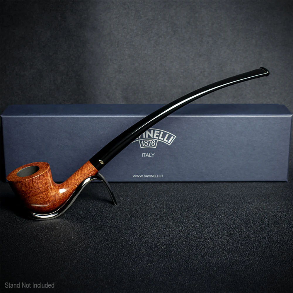 Savinelli Brown Smooth Churchwarden Briar Pipe - 921 No Filter - Image 2