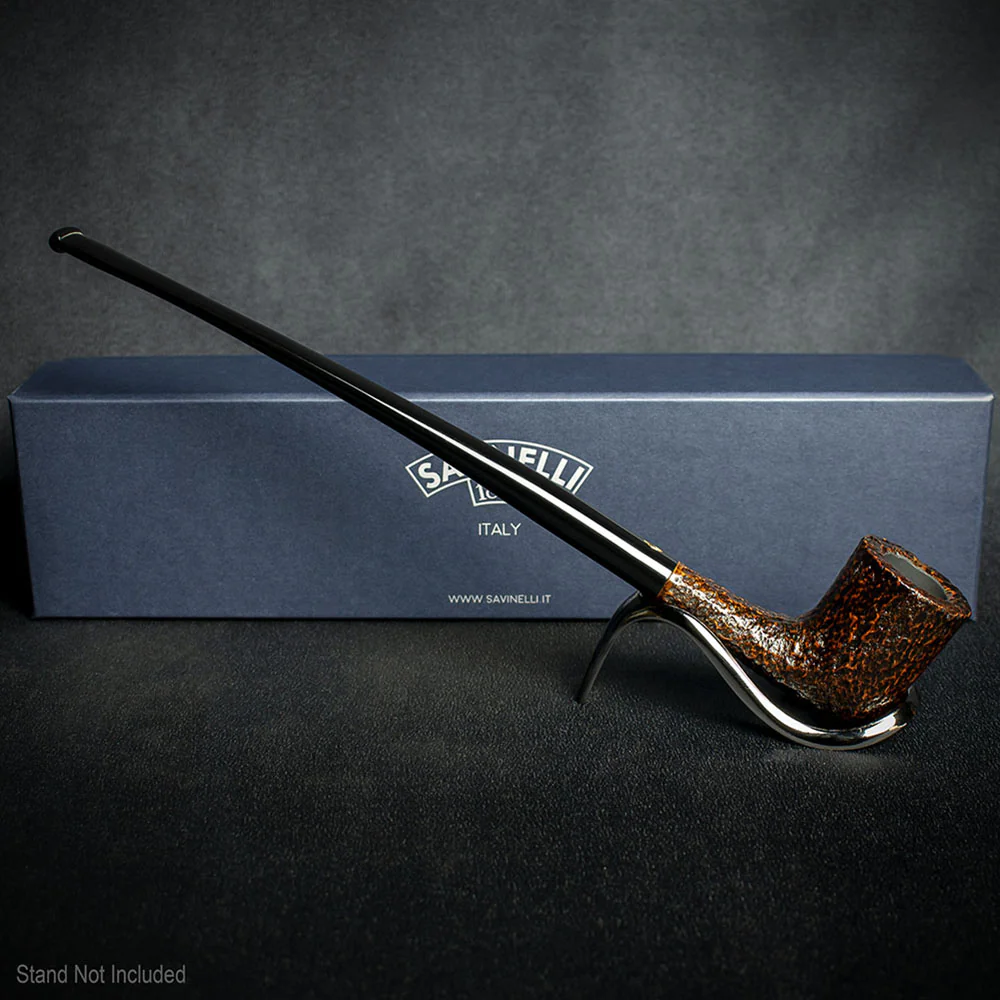Savinelli Brownblast Churchwarden Briar Pipe - Shape 404 - Image 3
