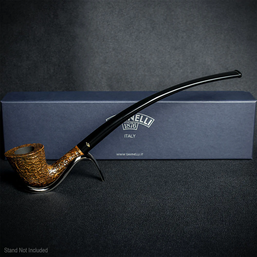 Savinelli Brownblast Churchwarden Briar Pipe - 921 6mm - Image 2