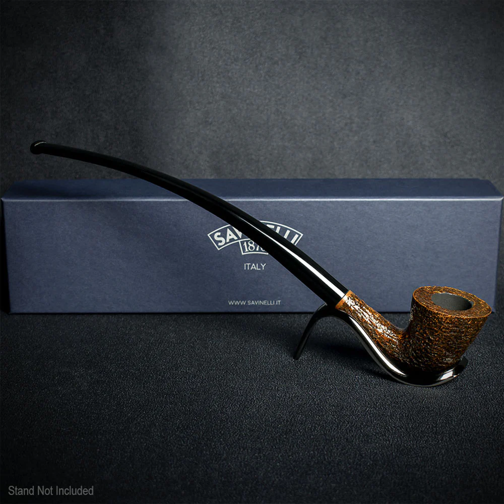 Savinelli Brownblast Churchwarden Briar Pipe - 921 6mm - Image 3