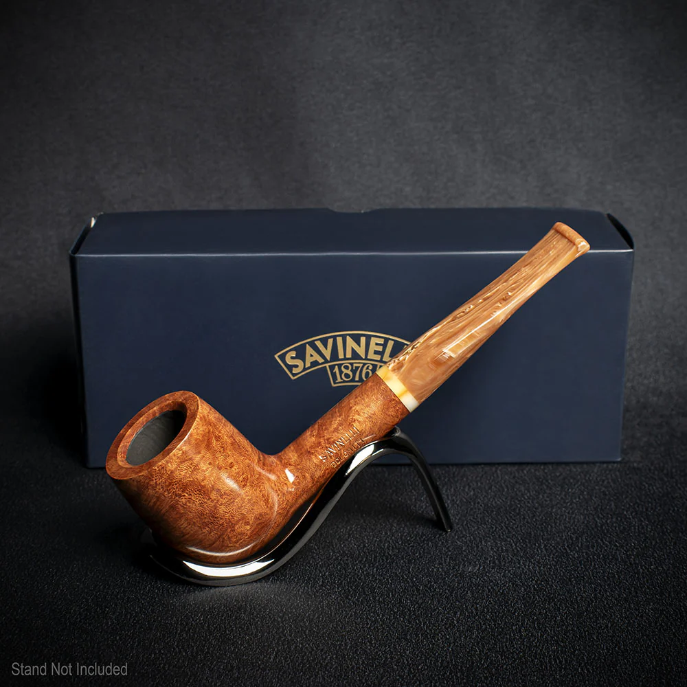 Savinelli Dolomiti Smooth Light Brown 128 - 9mm Briar Pipe - Image 2