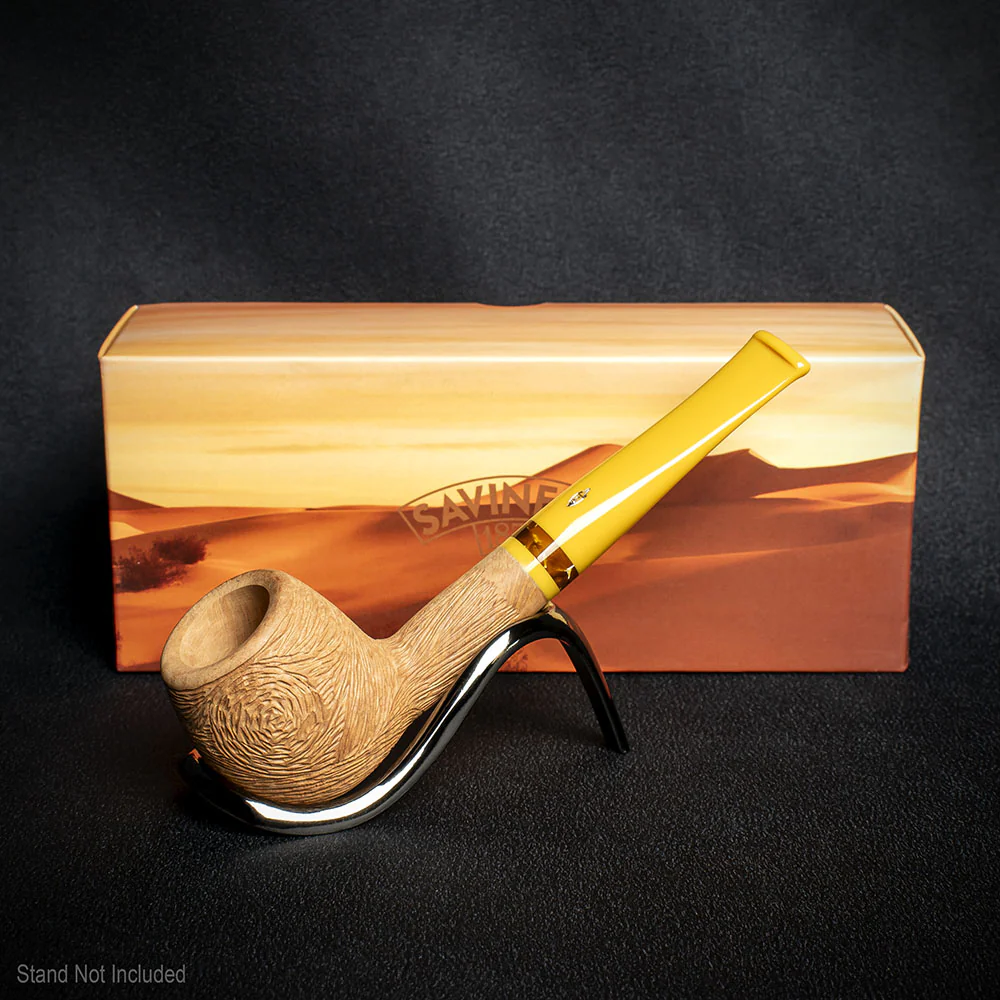 Savinelli Ghibli Rusticated Natural 207 - 6mm Briar Pipe - Image 2