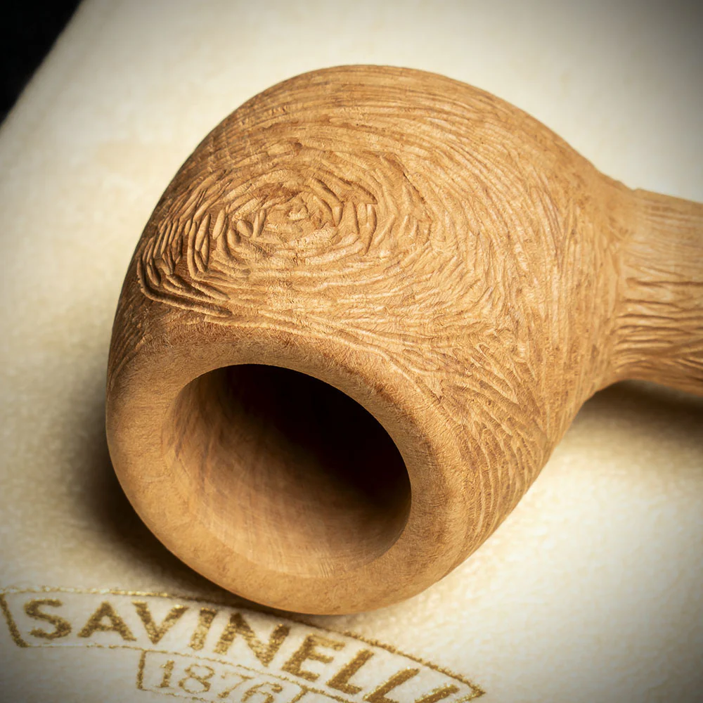Savinelli Ghibli Rusticated Natural 207 - 6mm Briar Pipe - Image 5