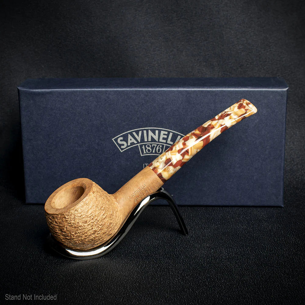 Savinelli Granola Rusticated 315 - 6mm Briar Pipe - Image 2