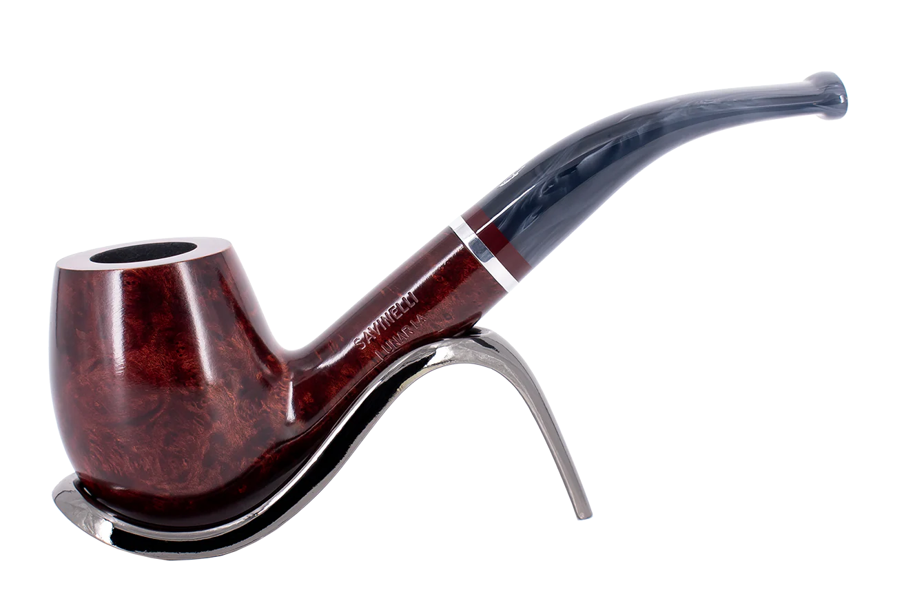 Savinelli Lunaria Smooth Briar Smoking Pipe - Shape 670 6mm
