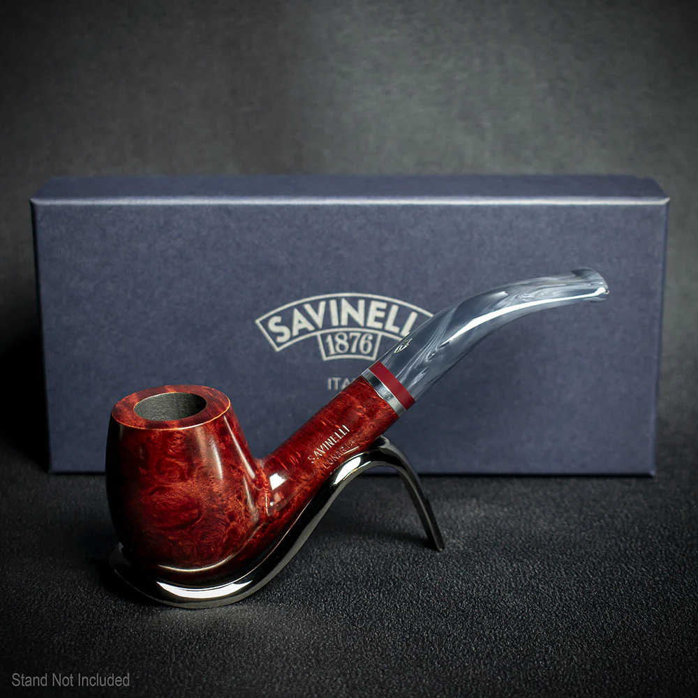 Savinelli Lunaria Smooth Briar Smoking Pipe - Shape 670 6mm - Image 2