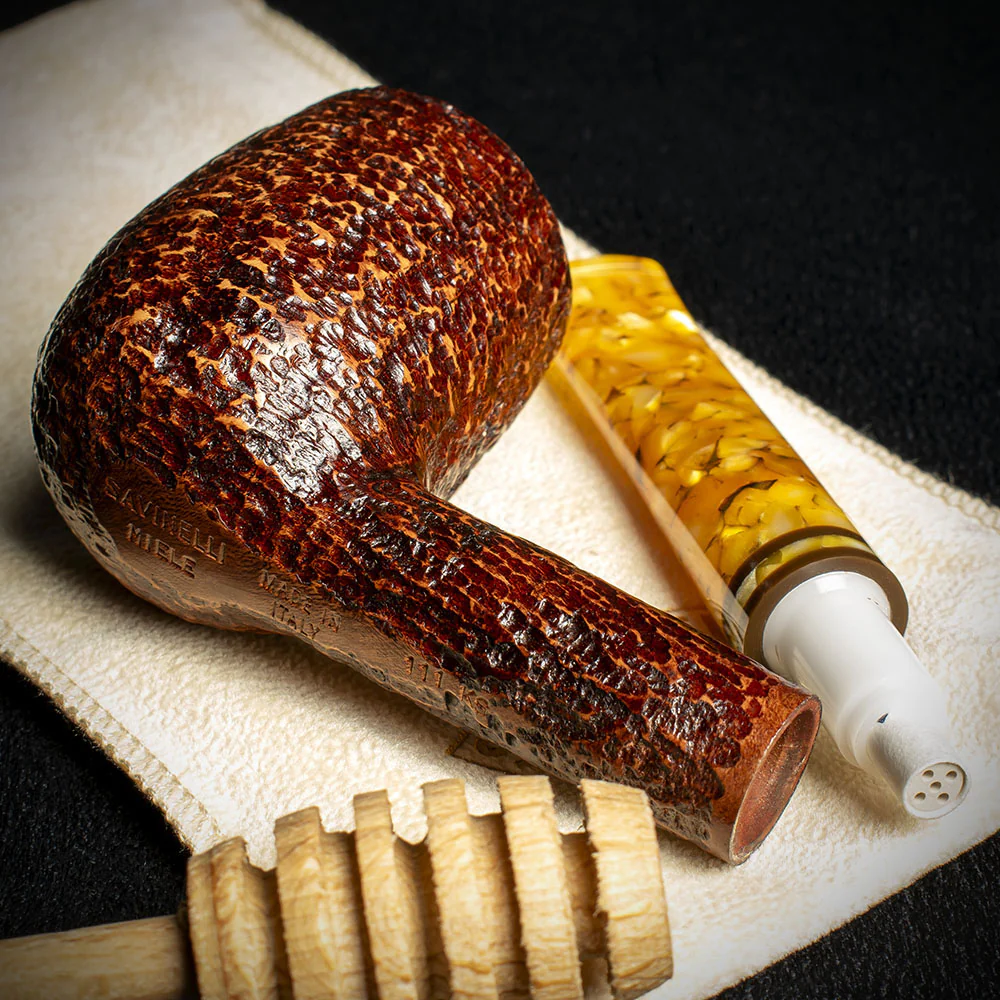 Savinelli Miele Rusticata Brownblast 111 - 6mm Briar Pipe - Image 4