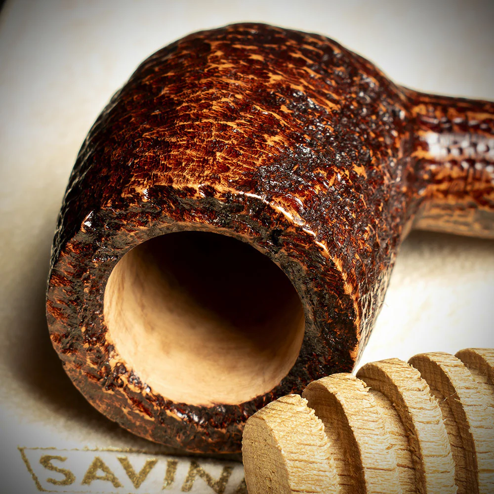 Savinelli Miele Rusticata Brownblast 111 - 6mm Briar Pipe - Image 5