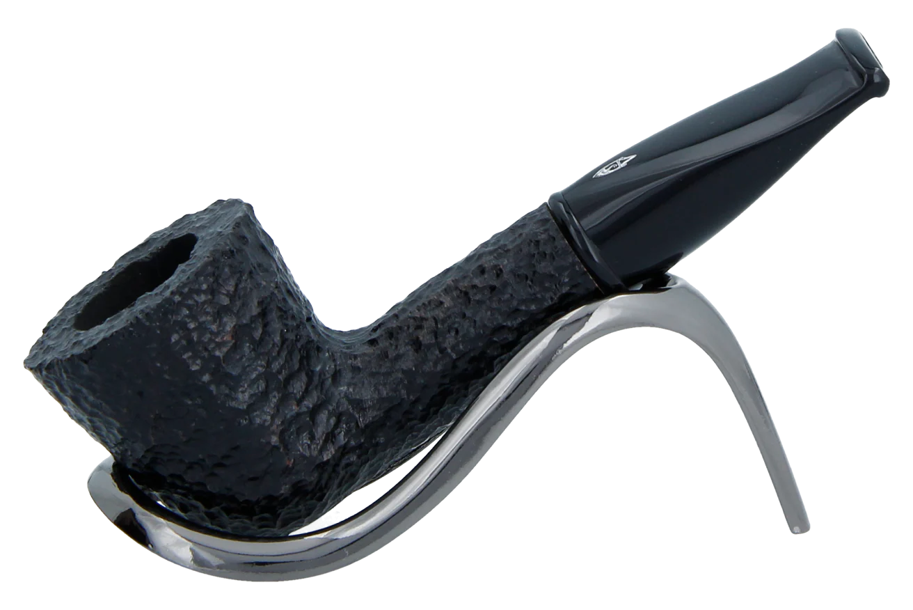 Savinelli Mini - Black Rusticated Briar Smoking Pipe - Shape 409 (6mm)