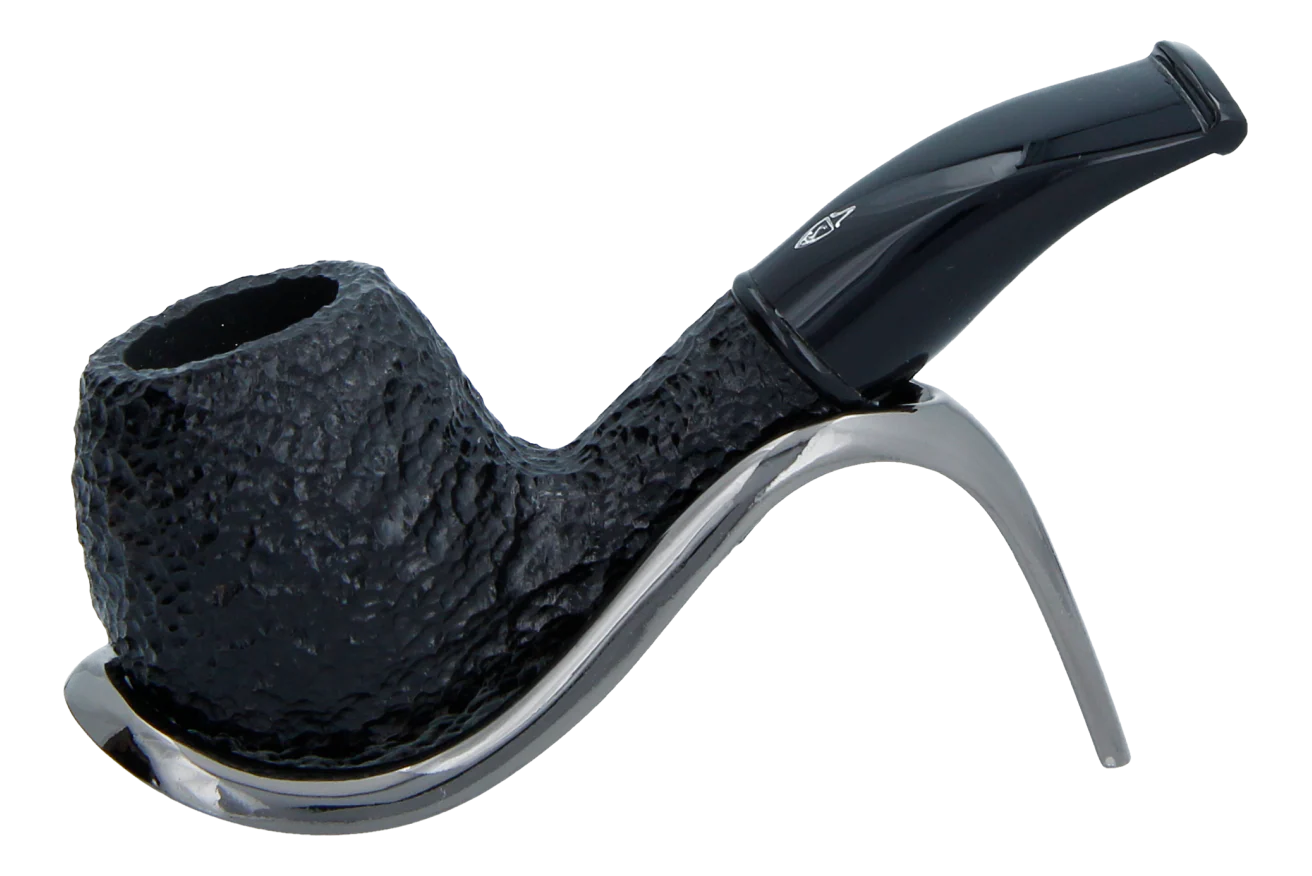 Savinelli Mini - Black Rusticated Briar Smoking Pipe - Shape 626 (6mm)