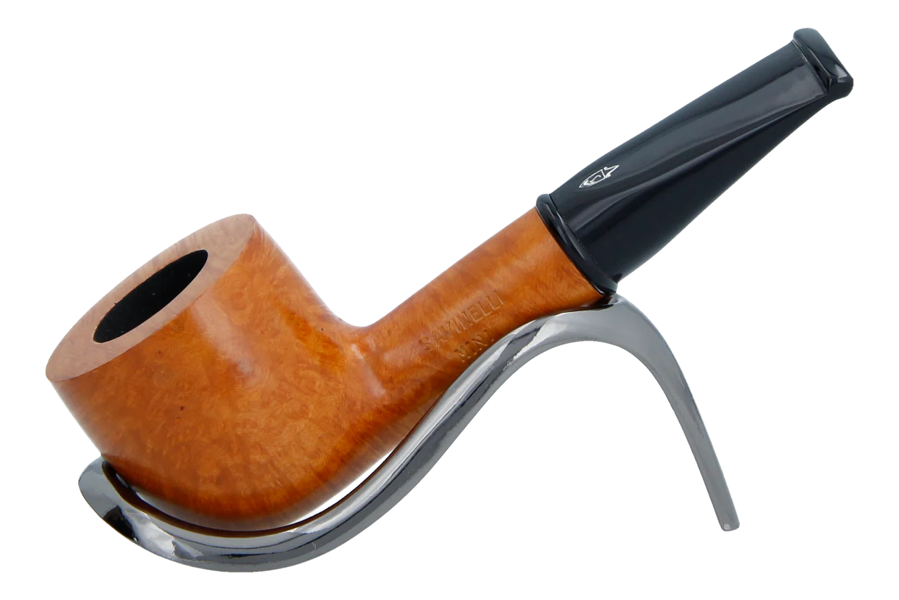 Savinelli Mini - Smooth Briar Smoking Pipe - Shape 128 (6mm)