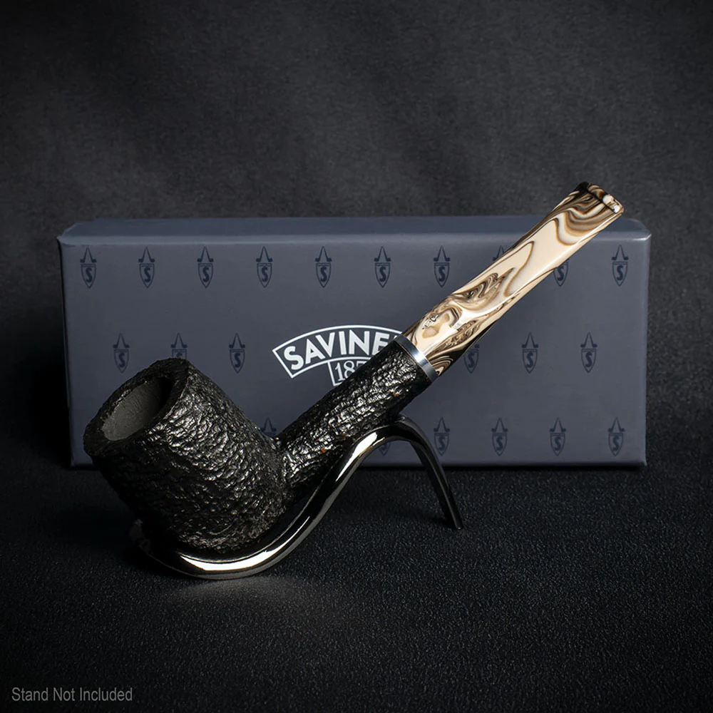 Savinelli Morellina Rustic Black 114R - 6mm Briar Pipe - Image 2