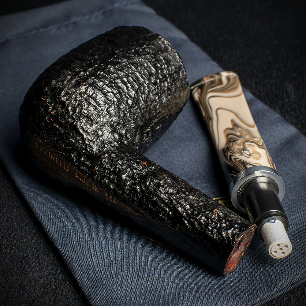 Savinelli Morellina Rustic Black 114R - 6mm Briar Pipe - Image 4