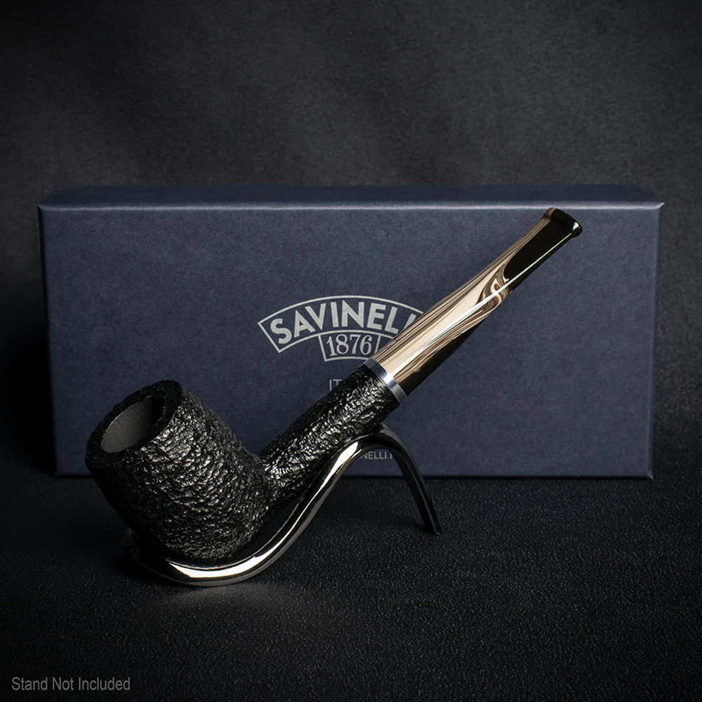 Savinelli Morellina Rustic Black 128R - 6mm Briar Pipe - Image 2