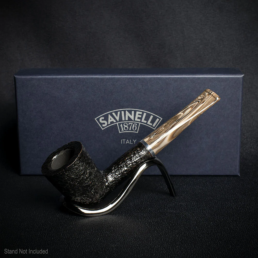 Savinelli Morellina Rustic Black 409R - 6mm Briar Pipe - Image 2