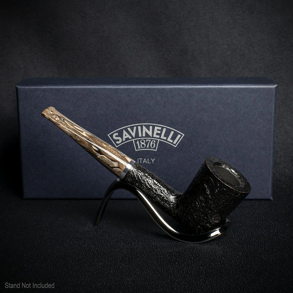 Savinelli Morellina Rustic Black 409R - 6mm Briar Pipe - Image 3