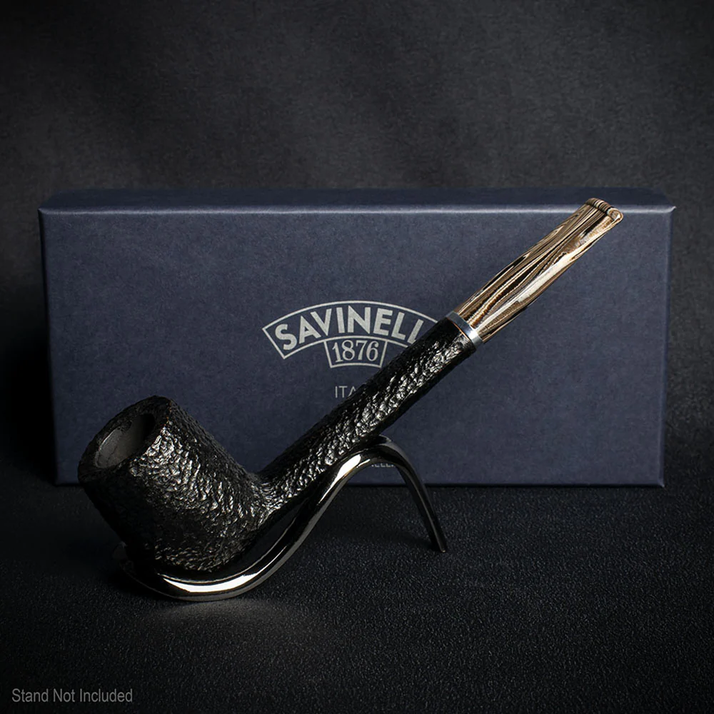 Savinelli Morellina Rustic Black 802R - 6mm Briar Pipe - Image 2