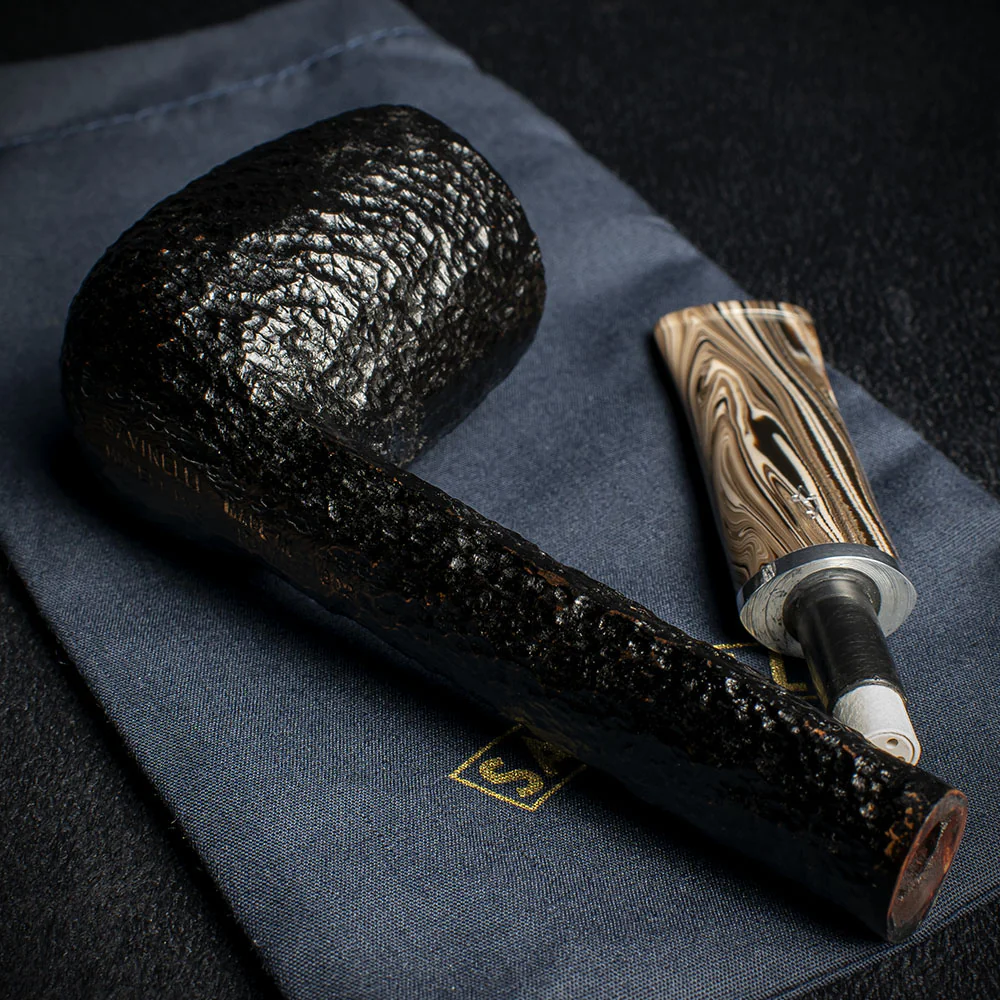 Savinelli Morellina Rustic Black 802R - 6mm Briar Pipe - Image 4