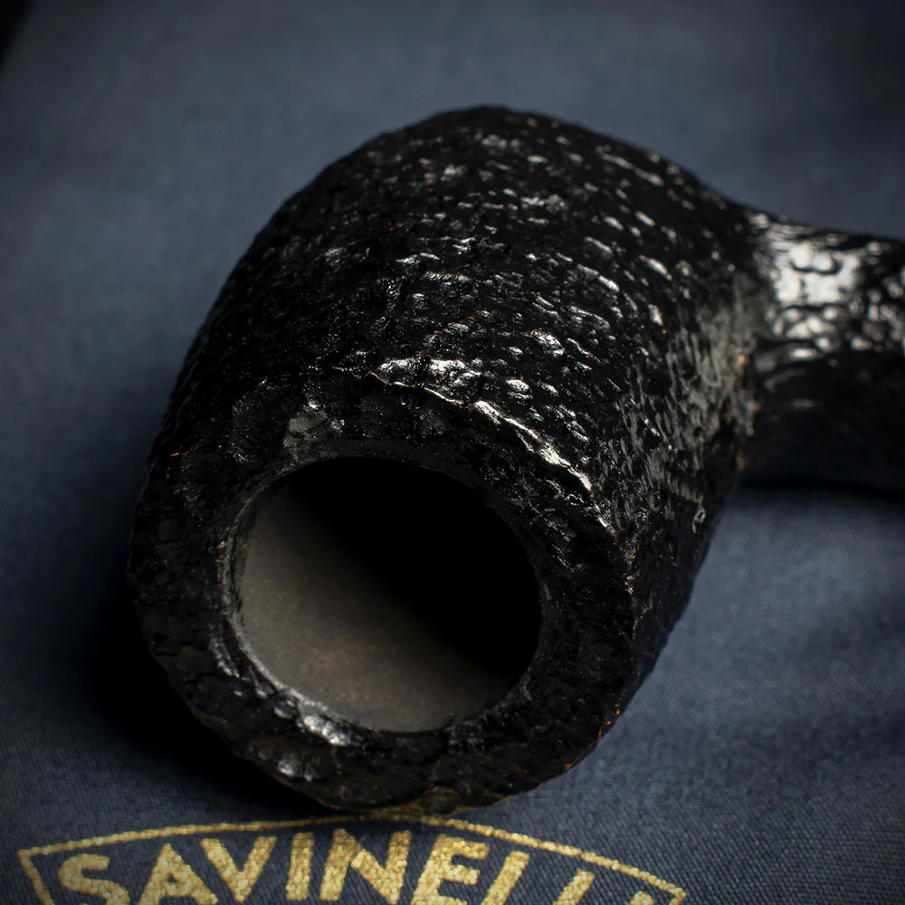 Savinelli Morellina Rustic Black 802R - 6mm Briar Pipe - Image 5
