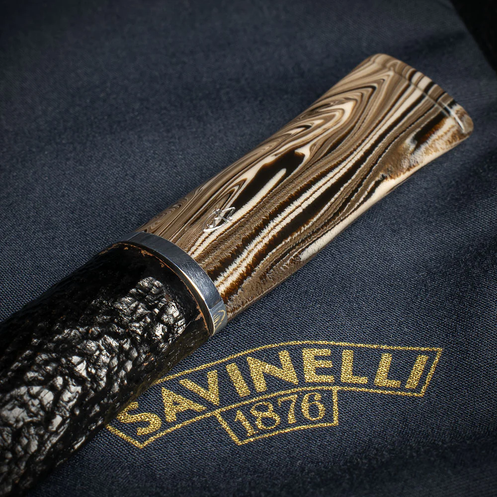 Savinelli Morellina Rustic Black 802R - 6mm Briar Pipe - Image 6